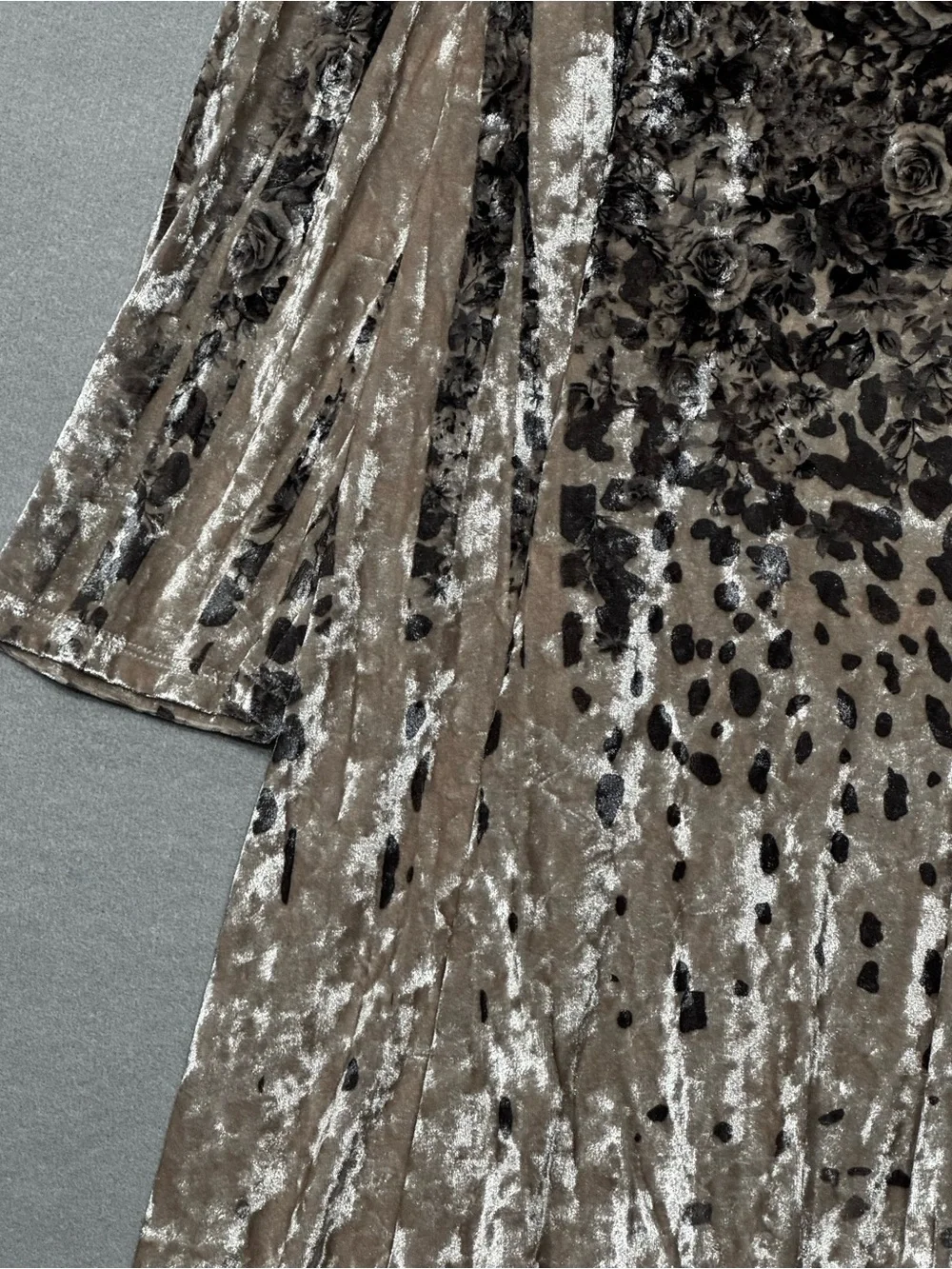 Origami crushed velvet
